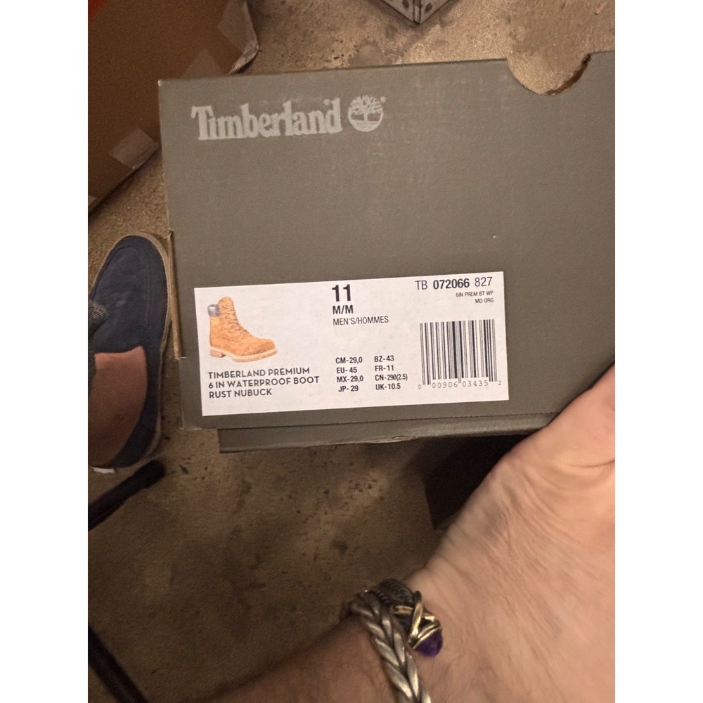New Timberland® Premium 6-Inch Waterproof Boot in Rust Nubuck 070266 size 11 M